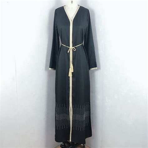 Kaftan Abaya Dubai Turkey Islam Arabic Muslim Long Dress Abayas For