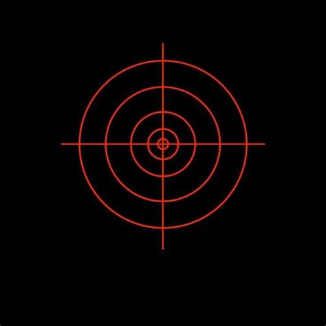 A Red Target On A Black Background