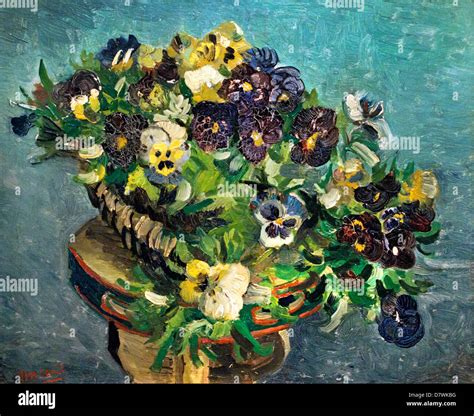 Basket Of Pansies 1887 Vincent Van Gogh 1853 1890 Dutch Netherlands