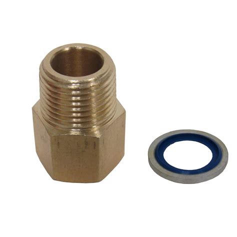 12 Fnpt X 12 Bspp Male Brass Adapter W Sealing Washer