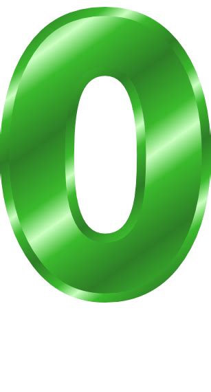 green metal number 0