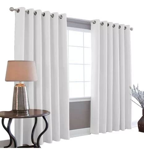 Cortinas Blackout Melocotton Color Neblina 275cm De Ancho X 215cm