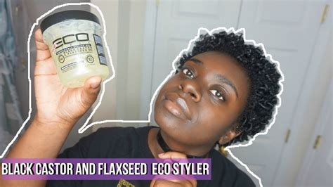 Black Castor And Flaxseed Oil Eco Styler Gel Review Wash N Go Youtube