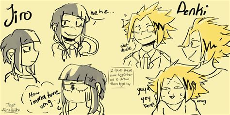 Jiro And Denki Doodles Hhh By Thatpinkpetit On Deviantart