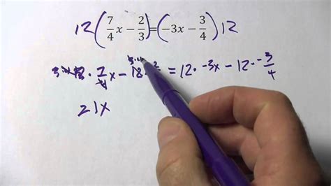 Solving Linear Equations With Variables On Both Sides And Fractional