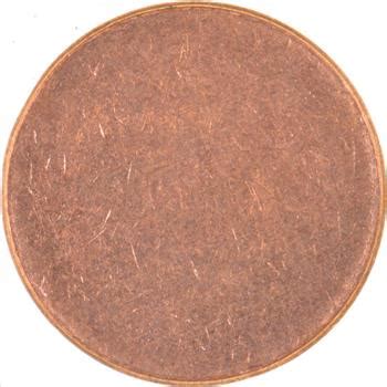 Us Mint Error Coin Blank Cent Planchet Property Room