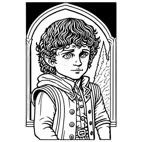 Página Para Colorear De Frodo Baggins · Creative Fabrica