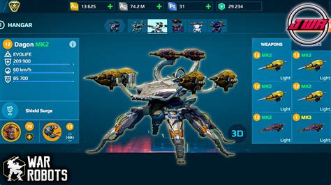 New Dagon Robot Ophion Killer Hybrid Build Gameplay War Robots Update 9