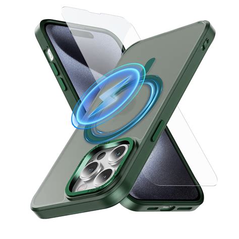 ELEHOLD For IPhone 15 Pro Max Matte Translucent Magnetic Case