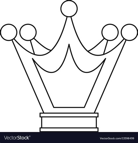 Princess Crown Icon Outline Style Royalty Free Vector Image