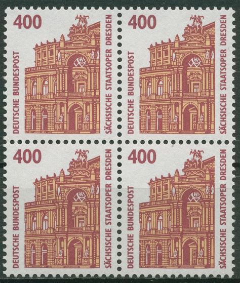 Bund 1991 Sehenswürdigkeiten SWK 1562 u 4er Block postfrisch