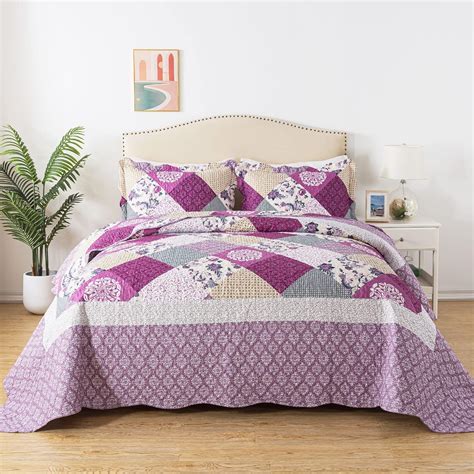 Honeilife Oversized King Bedspreads 120x120 3 Pcs California King Quilt