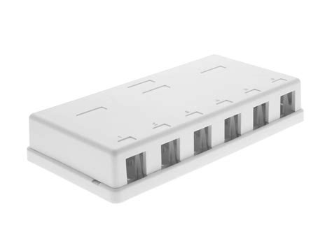 6 Port Surface Mount Box White At Cables N More