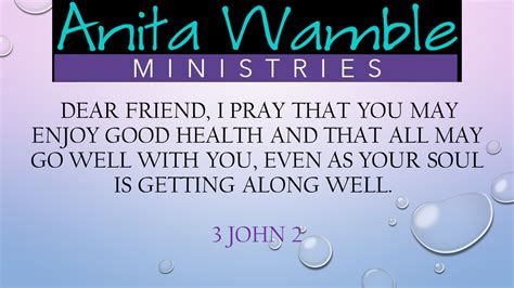 Prayer For Today Anita Wamble Ministries