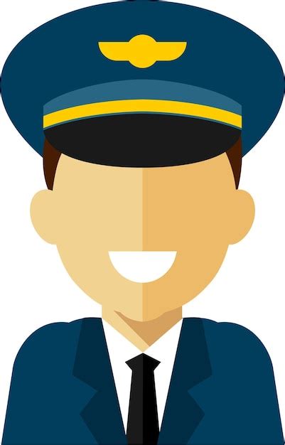 Premium Vector Man Airliner Aircraft Pilot In Flight Uniform And Cap