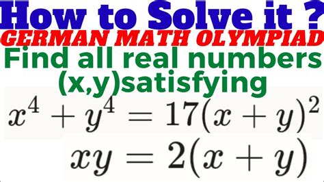 Learn How To Solve A German Math Olympiad From The Experts Youtube