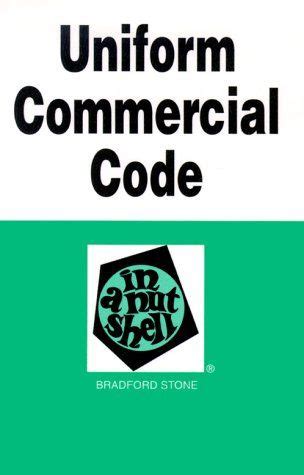 The Uniform Commercial Code Is In Green And White With Black Letters On