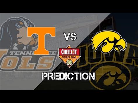 Citrus Bowl Tennessee Vs Iowa Prediction Youtube