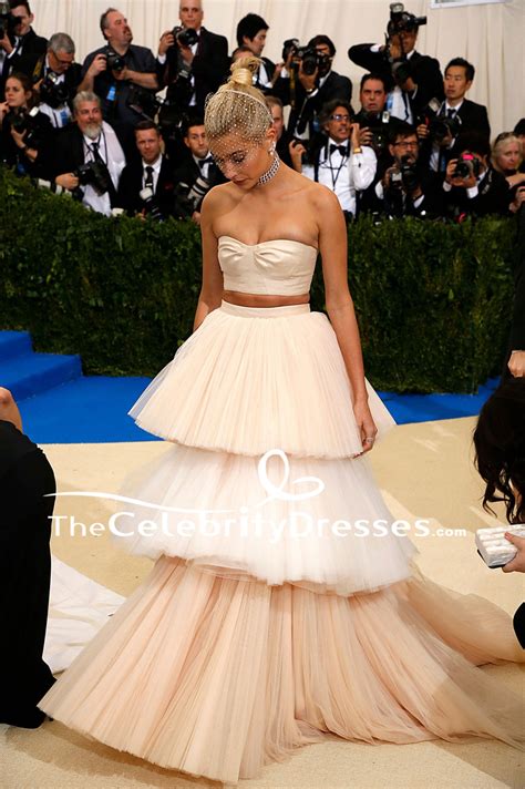 Hailey Baldwin Met Gala Two Piece A Line Evening Dress