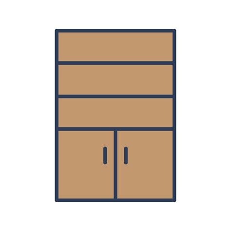 Cupboard With Shelves Vector Icon 23931520 Vector Art At Vecteezy