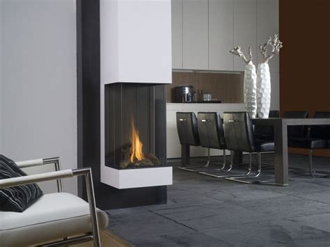 Gas Fireplace Contemporary 3 Sided Closed Hearth View Bell Vertical Bellfires Small Gas