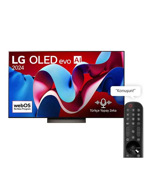 77 inç LG OLED evo AI C4 4K Smart TV 2024 OLED77C46LA LG TR