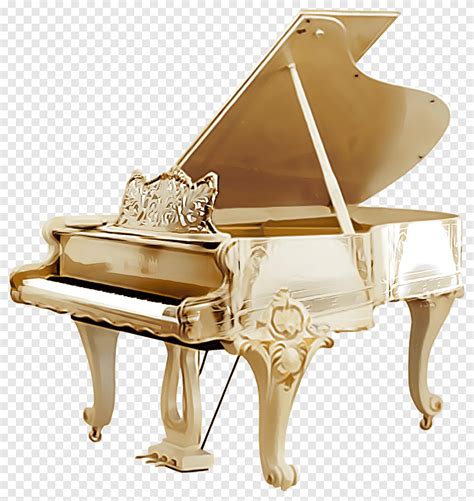 Gold colored gran piano art Grand piano Bösendorfer Steinway Sons