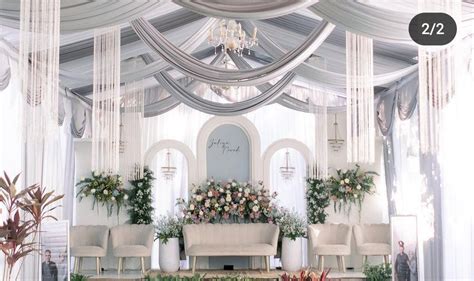 Elegant White And Grey Wedding Decor