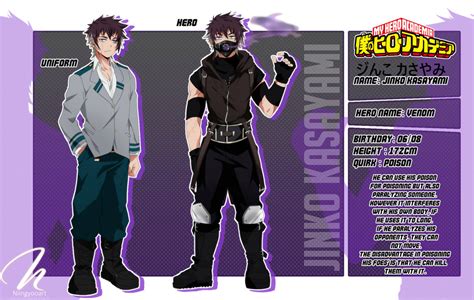 Bnha Character Sheet Jinko Kasayami By Niingyooart On Deviantart