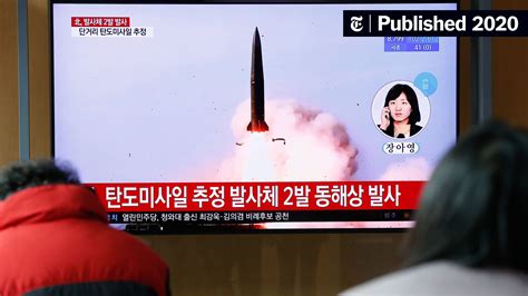 North Korea Launches Two Short Range Ballistic Missiles The New York