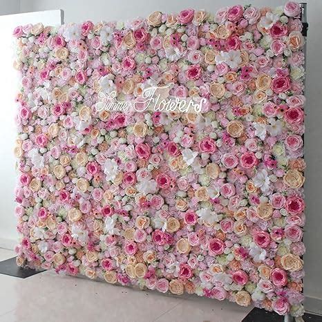 Amazon Pink Artificial Flower Wall Panels Simulation Flower D