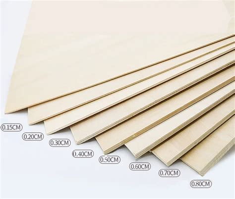 Wholesale High Quality 3mm 7mm Basswood Plywood Thin Sheets For Laser Cutting Basswood Plywood