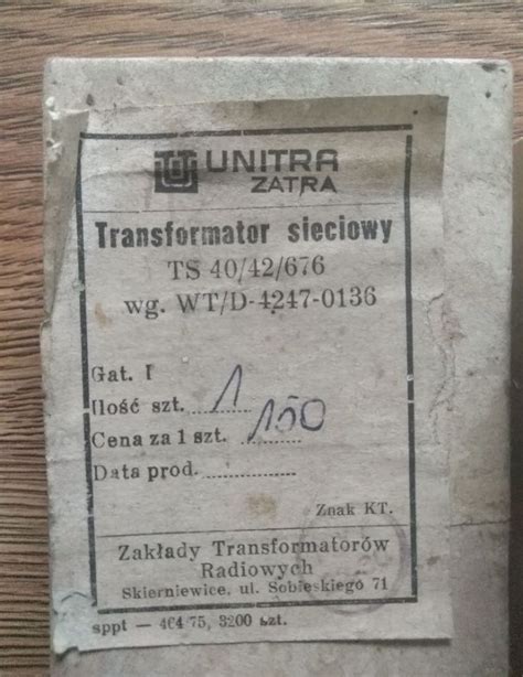 Transformator Sieciowy Unitra Zatra Ts Prl Vintage