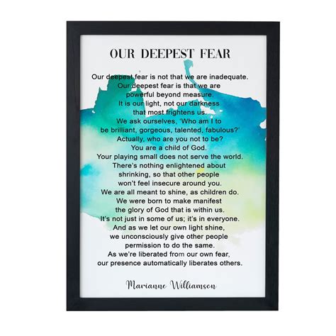 Our Deepest Fear Print Our Deepest Fear Poem by American - Etsy