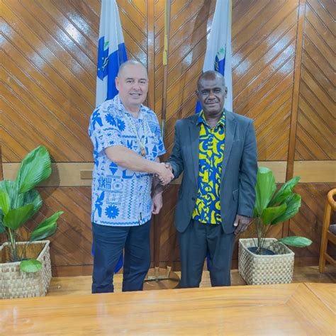 Foreign Minister Manele Meets With Pif Forum Chair Prime Minister Of