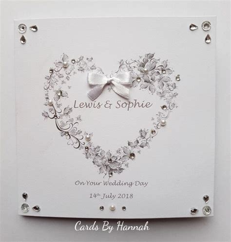 Wedding Day Card Personalised Personalized Custom Made Etsy