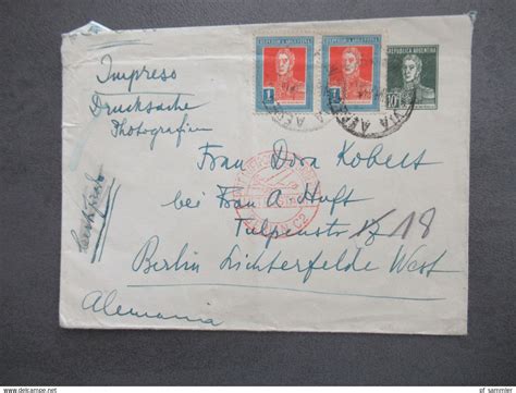 Cartas Documentos Ga Umschlag Zuf Nach Berlin X Luftpost