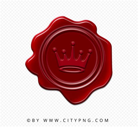 Crown Red Seal Wax Stamp Hd Png Citypng