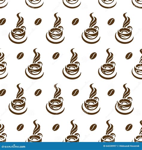 Coffee Cup Pattern Stock Vector Illustration Of Collection