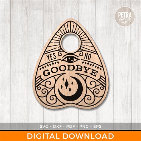 Ouija Planchette Coaster Svg Cut File A Halloween Svg Cut Etsy Uk