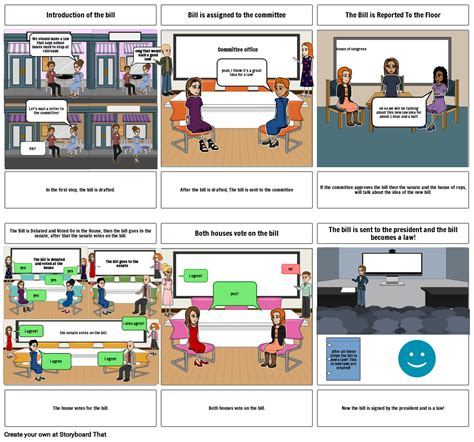 How A Bill Becomes A Law Storyboard By 08cdf51f