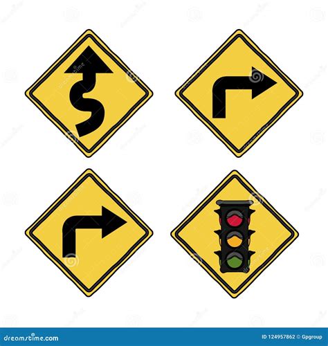 Traffic signals design stock vector. Illustration of caution - 124957862