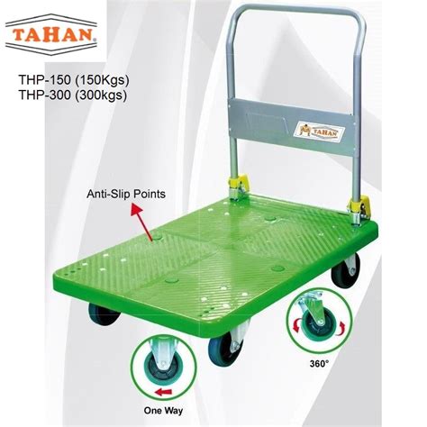 Tahan Heavy Duty Foldable PVC Platform Trolley 150kg 300kg Shopee