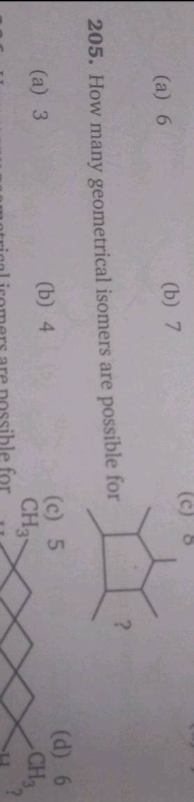 A B Are Posible How Many Geometrical Isomers Are Possible