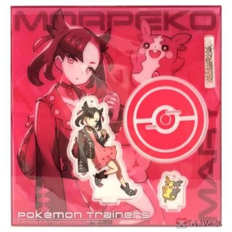 Pokemon Center 2020 Marnie Morpeko Pokemon Trainers 2 Keychain Stand