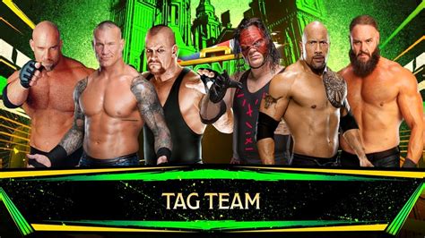 Randy Orton Goldberg Undertaker Vs The Rock Kane Braun Strowman