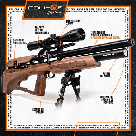 Rifle Pcp Fox Raptor Cal Mm Custom Plus Colihue Aventura