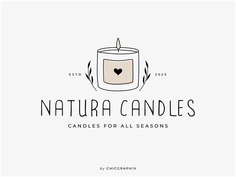 Candle Logo Wax Candle Logo Wick Candle Logo Flame Logo Etsy