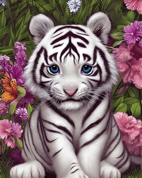 Baby White Tiger Wallpaper With Blue Eyes