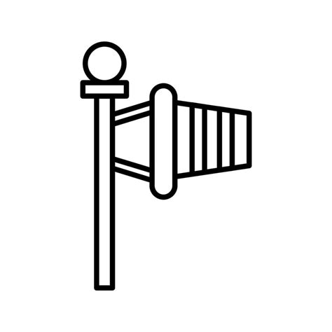 Windsock Vector Icon 13004929 Vector Art At Vecteezy
